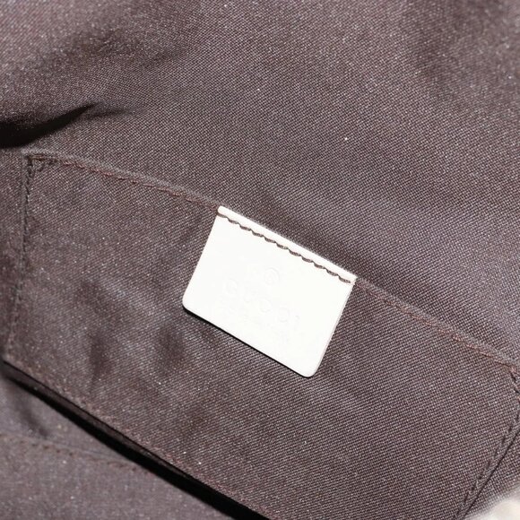 GUCCI GG Canvas Shoulder Bag Suede White Silver 000 0602 Auth am10075 - Picture 12 of 16